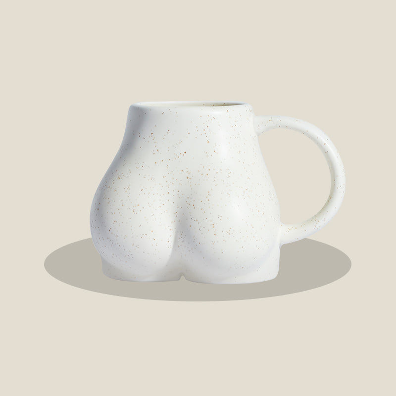 Personalized 3D Mouth Ceramic Coffee Mug White Handmade