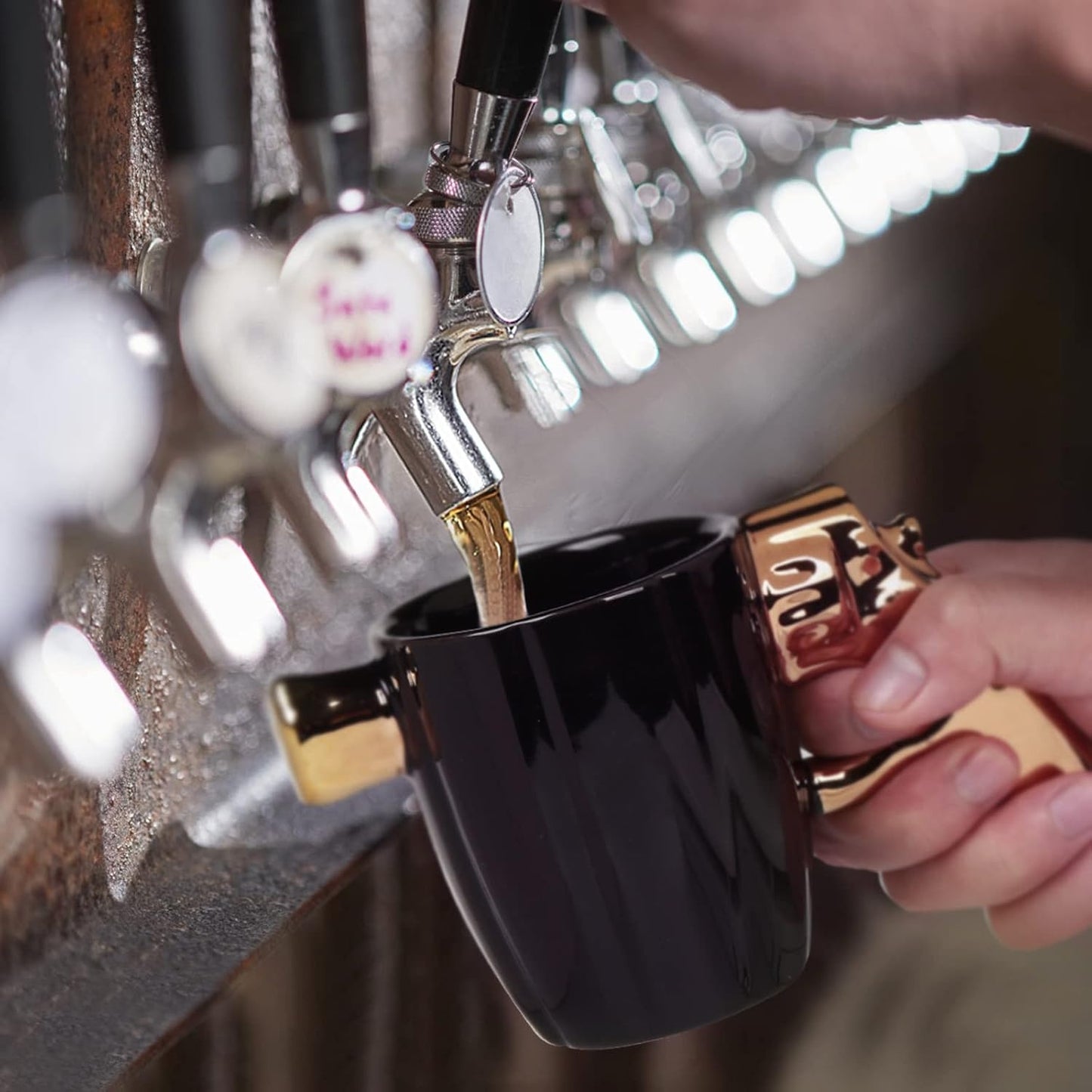 Fashion Ceramic Coffee Tea Cup, Special Cool Coffee Mug 3D Cool Pistol Design Durable Tea Cup Attractive Mugs Personalized Porcelain Gifts For Men Women - 12OZ